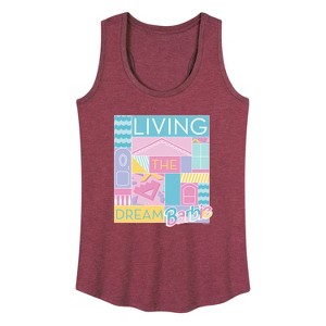Women's - Barbie - Loving & Living the Dream Graphic Racerback Tank - 1 of 4