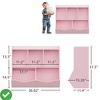 3-Tier Kids Toy Storage Organizer 5-Section Bookshelf Cubby Children's Toy Shelf Wooden Storage Cabinet - 3 of 4