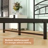 Gulches Queen Size Metal Canopy Bed Frame with Headboard & Footboard, Sturdy Noise-Free Platform Bed,12.4" Under Bed Storage, Black - 3 of 4