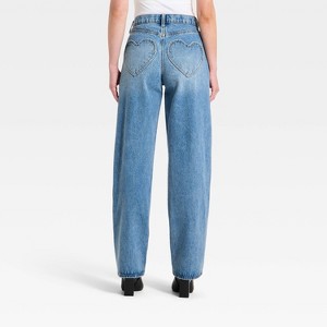 Women's 90's Low-Rise Heart Pocket Baggy Jeans - Universal Thread