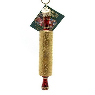 Old World Christmas Glass Blown Ornament for Christmas Tree, Rolling Pin