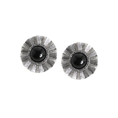 SOHI Women's Onyx Black Casual Drop Earrings