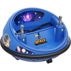 12V 2-Speed 360° Spin Ride on Car with Remote Control, Lights & Music, Space Theme Electric Bumper Car Toy Gifts for Boys & Girls Ages 1-5 - 1 of 4