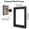 Americanflat 12x16 Canvas Floating Frame with Adhesive Strips Included - Vertical and Horizontal Floating Frame for Artwork - Black - 3 of 4