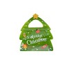 25 Christmas Tree Gift Bags, Green Self-Sealing Candy Bags with Sturdy Handles for Holiday Party Favors and Cookie Packaging - 3 of 4