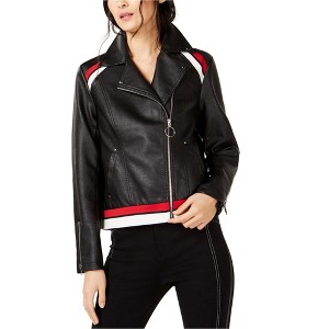 I.N.C International Concepts Womens Faux Leather Jacket, Black, X-Large - 1 of 1