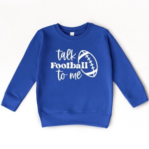 The Juniper Shop Talk Football To Me Ball Toddler Graphic Sweatshirt - 1 of 4