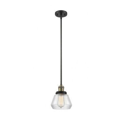 Fulton - 1 Light Stem Hung Mini Pendant In Industrial Style-9 Inches Tall and 7 Inches Wide