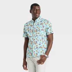 Men's Standard Fit Short Sleeve Button-Down Shirt - Goodfellow & Co™