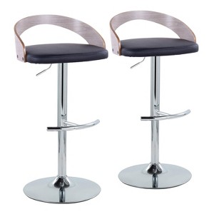 Set of 2 Grotto Adjustable Barstools - LumiSource - 1 of 4