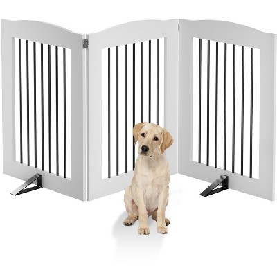 Freestanding Dog Gates,Foldable Dog Fence Indoor Puppy Gate for Stairs,Doorways,Stop Over Fence