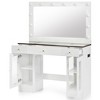 PAGED Makeup Vanity Desk Classic Wall-Mounted Vanity Desk with Mirror, Drawer for Bedroom, Powder Room, Bathroom - 2 of 4
