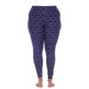 Women's Plus Size Super Soft Midi-Rise Printed Leggings - One Size Fits Most Plus - White Mark - 2 of 3