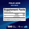 Folic Acid 800mcg - 500 Vegetarian Tablets - 2 of 4