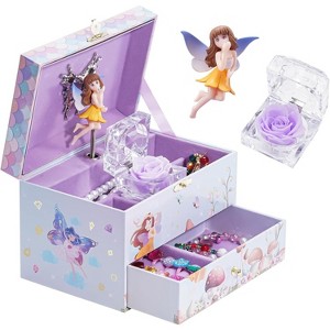 Children's Jewelry Box, Kids Jewelry Organizer with Unicorn for Little Girls, Jewelry Case Gift - 1 of 4