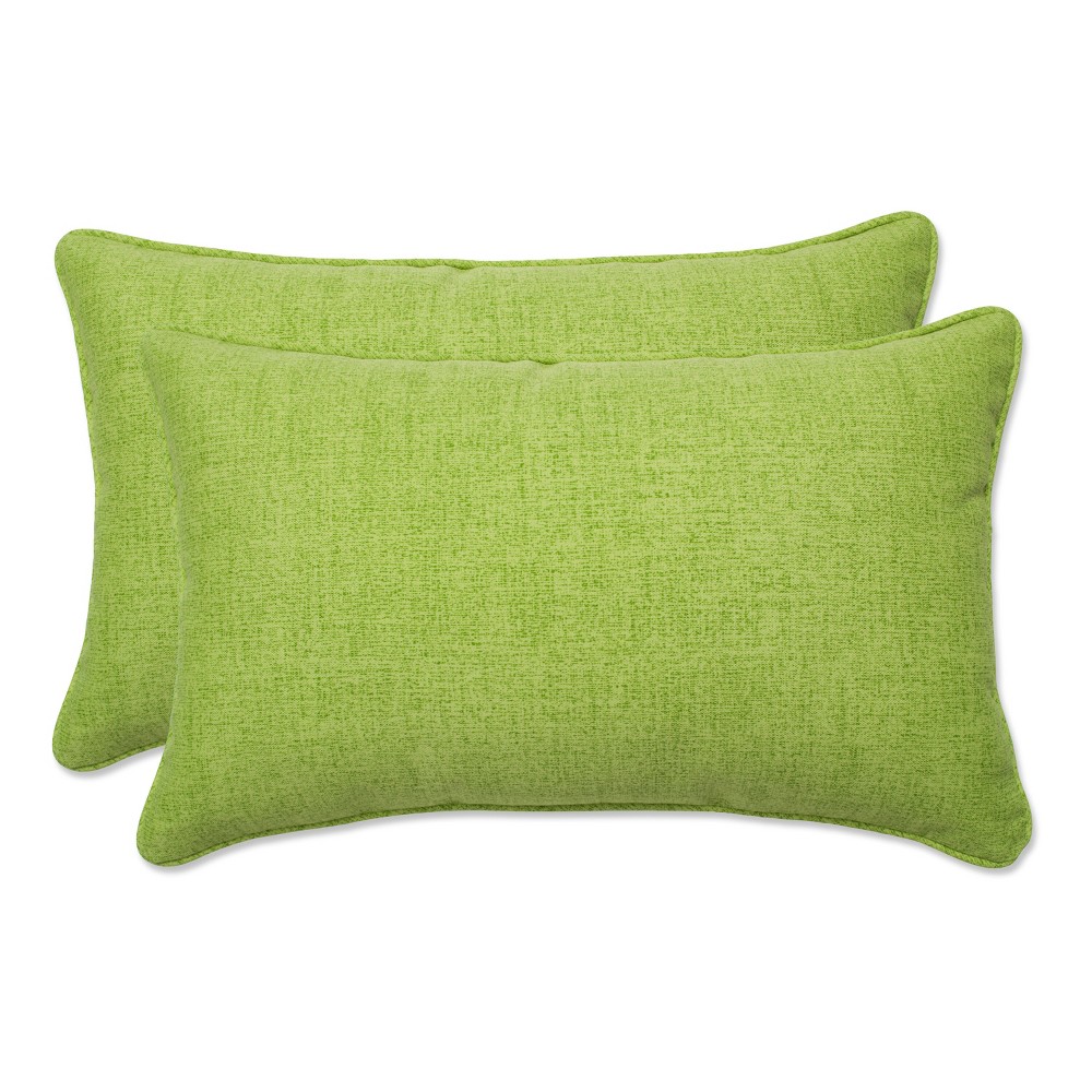 Photos - Pillow 11.5"x18.5" Fresco 2pc Rectangular Outdoor Throw  Green - Pillow Pe