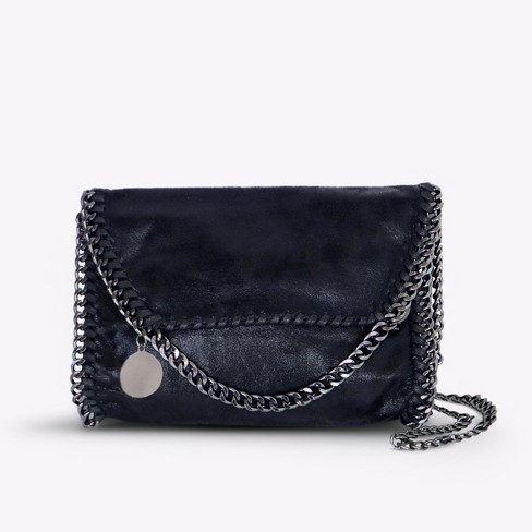 black crossbody purse with chain