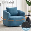Okak Modern 360' Swivel Accent Chair Barrel Chairs with Soft Pillow,Small Arm Chair Single Sofa for Living Room,Office,Apartment - 3 of 4