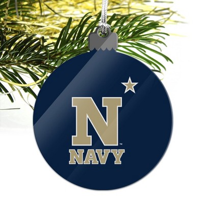 US Naval Academy Primary Logo Acrylic Christmas Tree Holiday Ornament