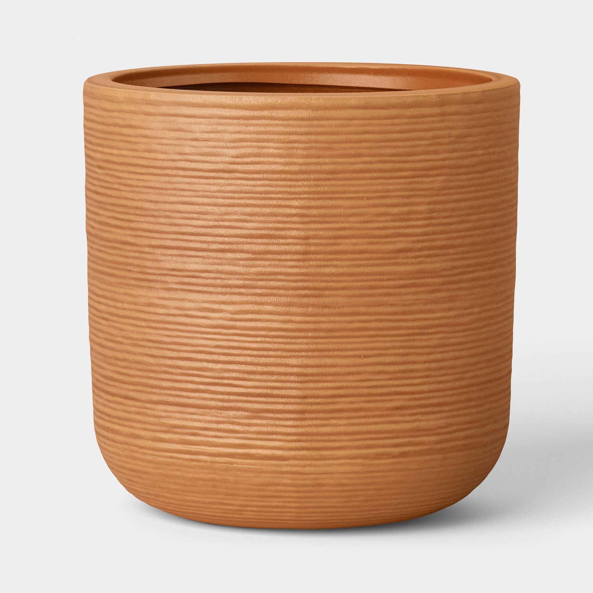 Fluted Outdoor Planter Terracotta Orange 10" - Threshold™