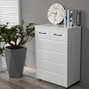 GlasFlength Decorative Storage Cabinets with six drawer , for Living Room, Entryway, Kitchen, White,27.55"*15.74"*40.55" - 4 of 4