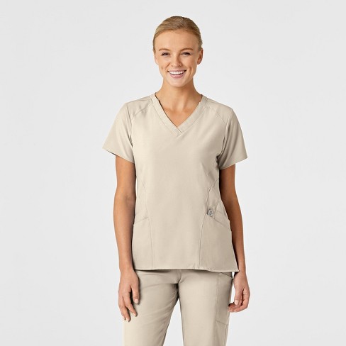 Wink Women's Basic V-neck Scrub Top, Pewter, 5x : Target