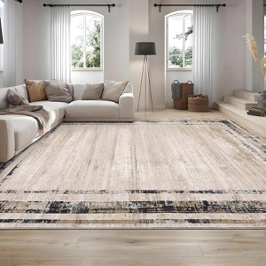 Washable Rug for Living Room,Non-Slip Area Rugs for Bedroom,Low-Pile Distressed Carpet,Indoor Foldable Print Floor Mats for Dining Room Kitchen - 1 of 4
