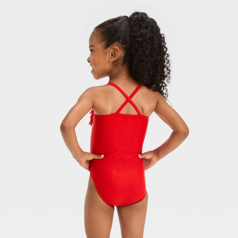 Toddler Girls' Star Printed Ruffle One Piece Swimsuit - Cat & Jack™, 3 of 5