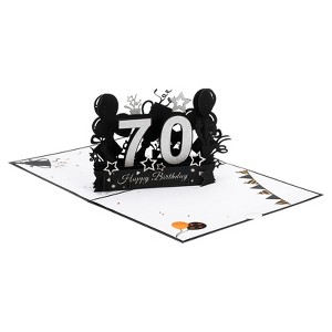 Unique Bargains 3D Handmade Pop-Out Funny Greeting Card Black - 1 of 4