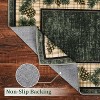 9x12 Green Christmas Striped Printed Indoor Carpet, Washable, Soft, Non-Shedding Area Rug for Bedroom, Living Room, Bathroom, Holiday Decoration - 4 of 4