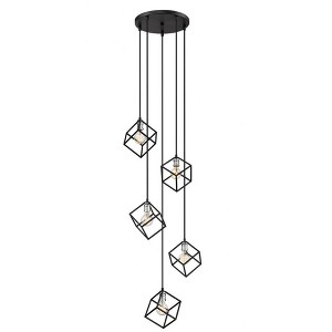 Dynamic 5-Light Pendant in Bronze/Olde Brass - Stylish Steel Fixture for Any Room - 1 of 1