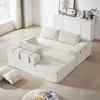 Modular 108” Chenille Sectional Sofa: L-Shaped with 6 Pillows, Free Combination - Ideal for Living Room and Bedroom (Left Chaise) - 3 of 4