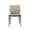 HomeStock 36 in.  White Faux Leather Dining Chair Set of 1 for a chic choice for modern décor and contemporary living elegance - 3 of 3