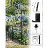 8FT Metal Garden Arch with Double Gates - Outdoor Wedding Arbor, Sturdy Steel Trellis for Climbing Roses, Vines & Flowers - 4 of 4