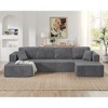 Modular Sectional Sofa, Compressed Sectional Sofa Modern Minimalist Style Corduroy Couch - 2 of 4