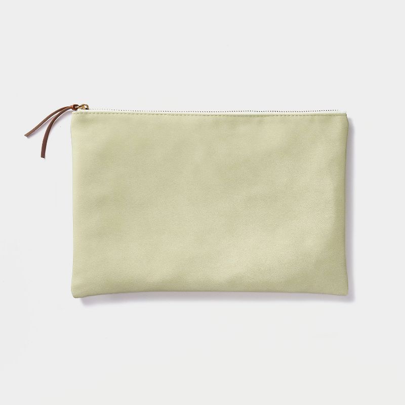 Faux Suede Tablet and Accessory Pouch Sage Green - Threshold&#8482;, 1 of 5