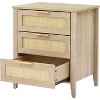 Rattan Nightstand – Boho Accent Table with Rattan Drawers & Metal Legs - 4 of 4
