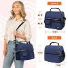 OPUX Insulated Dual Compartment Lunch Bag, Leakproof Soft Cooler Box Women Men Adult, Reusable Tote Pail Kids Boys Girls School - 3 of 4