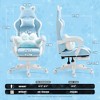 QingMoon Cat Ears Gaming Chair, Ergonomic Office Chair, Adjustable Swivel Desk Chair, Reclining Computer Chair with Removable Headrest for Office - 4 of 4