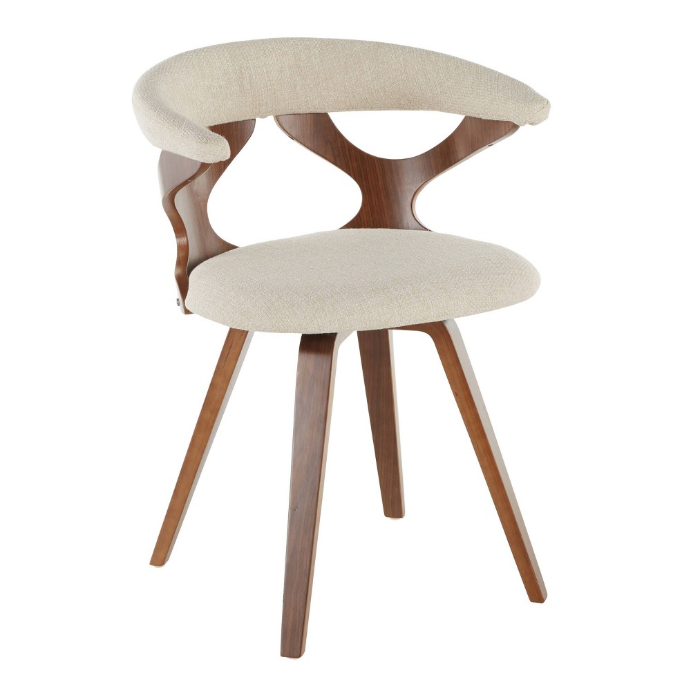 Photos - Chair Gardenia Mid-Century Modern Dining Accent  with Swivel Cream - LumiSo