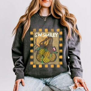 S.W.Smiley Lemon Bag - Women's Lightweight Garment Dyed Sweatshirt - 1 of 4