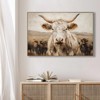 Gulches White Highland Cow Canvas Wall Art Modern Minimalist Animal Art Print for LivingRoom Bedroom,Framed in Solid Wood - 4 of 4