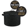 Granite Ware 21 Qt Stock Pot with Lid, Enameled Steel Perfect for Seafood, Steamer for Soups Or Sauces, Speckled Black - 2 of 4