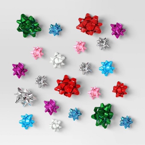 2 Metallic Mini Gift Bow Assortment, 16 Pack