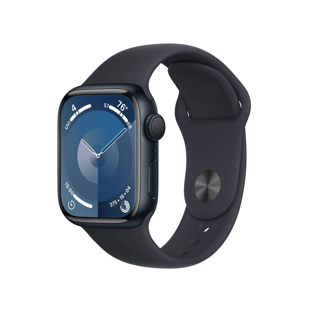 Apple Watch Series 9 GPS (2023) 41mm Midnight Aluminum Case with Midnight Sport Band - S/M