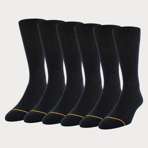 Signature Gold by GOLDTOE Men's Repreve All Season Rib Crew Socks 6pk - 1 of 3