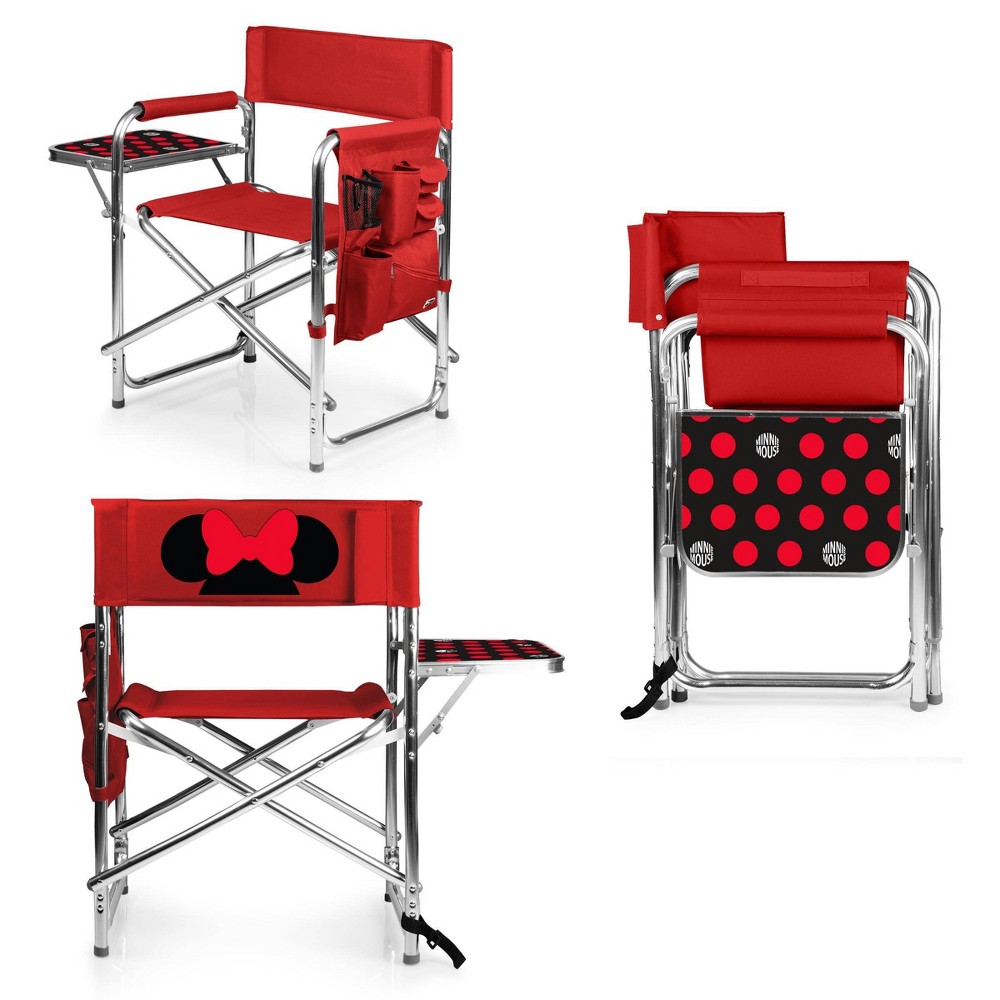 Photos - Garden Furniture Picnic Time Disney Minnie Mouse Folding Camping Sports Chair - Red