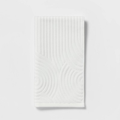 16"x27" Cloud Geo Hand Towel White - Threshold™
