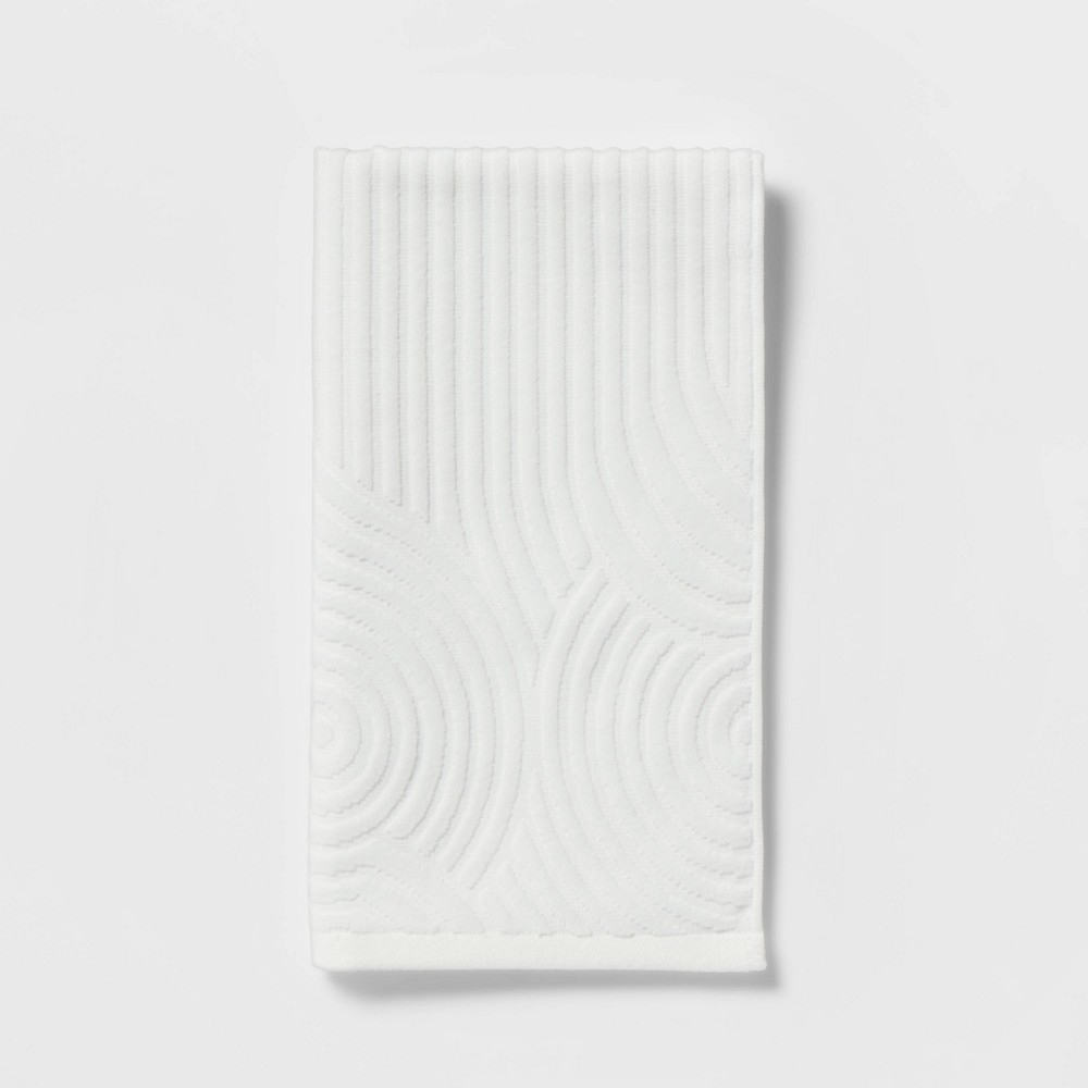 16"x27" Cloud Geo Hand Towel White - Threshold™