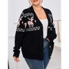 Women's Plus Size Ugly Christmas cardigan Long Sleeve Holiday Sweaters with Cute Patterns - 2 of 4